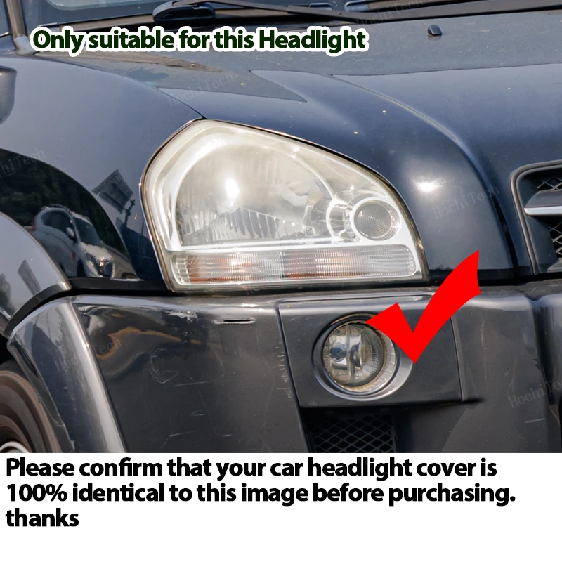 Lente de faro delantero transparente para Hyundai Tucson JM 2004-2009 - imagen 2