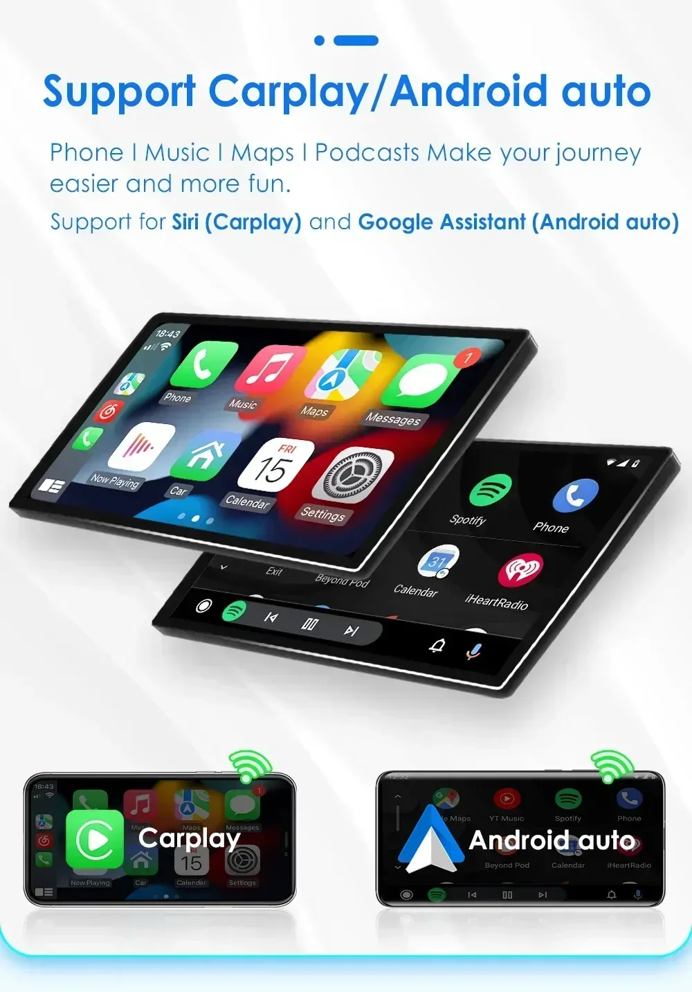 Radio Android 2DIN CarPlay inalámbrico para BMW Serie 1 E81 E82 E87 E88 - imagen 3