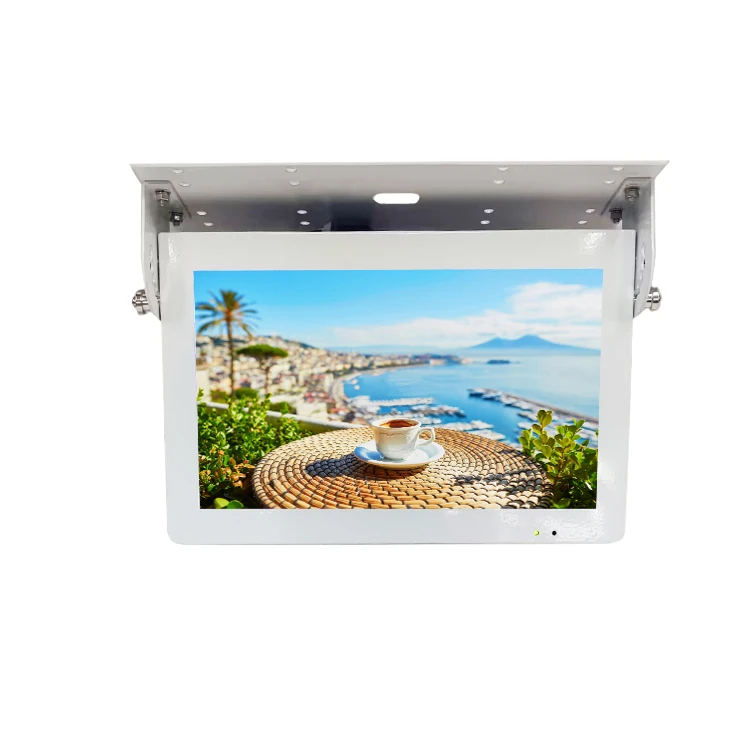 OSK QZ-1564-4G 24V/12V Pantalla de autobús Android 4G montada en el techo de 15,6 pulgadas para publicidad Pantalla de TV de coche multimedia de autobús