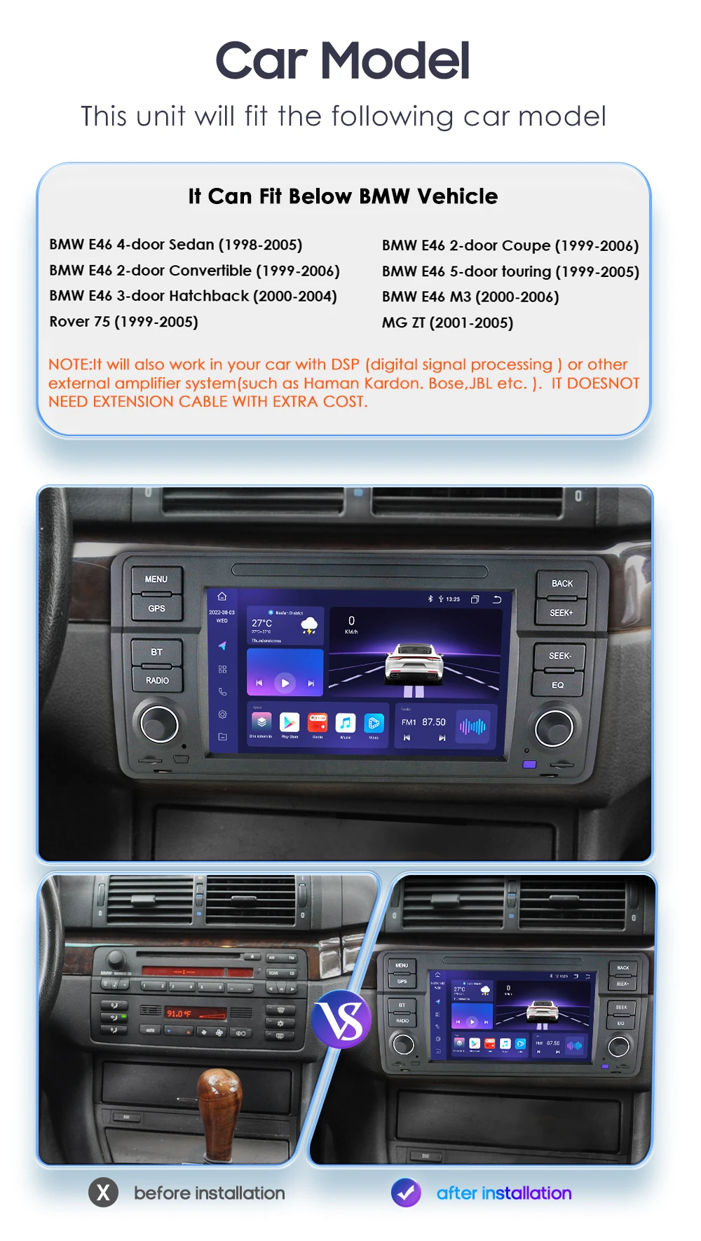 Compatibilidad BMW E46 y Rover 75