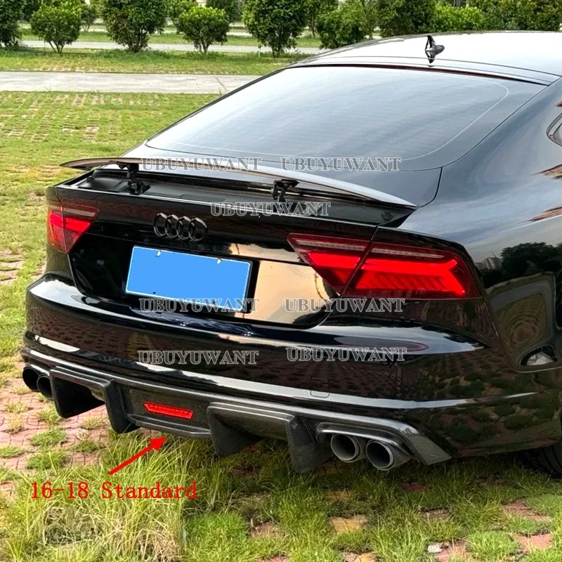 Difusor trasero fibra de carbono mate negro Audi A7 S7 RS7 2016-2018 - imagen 5