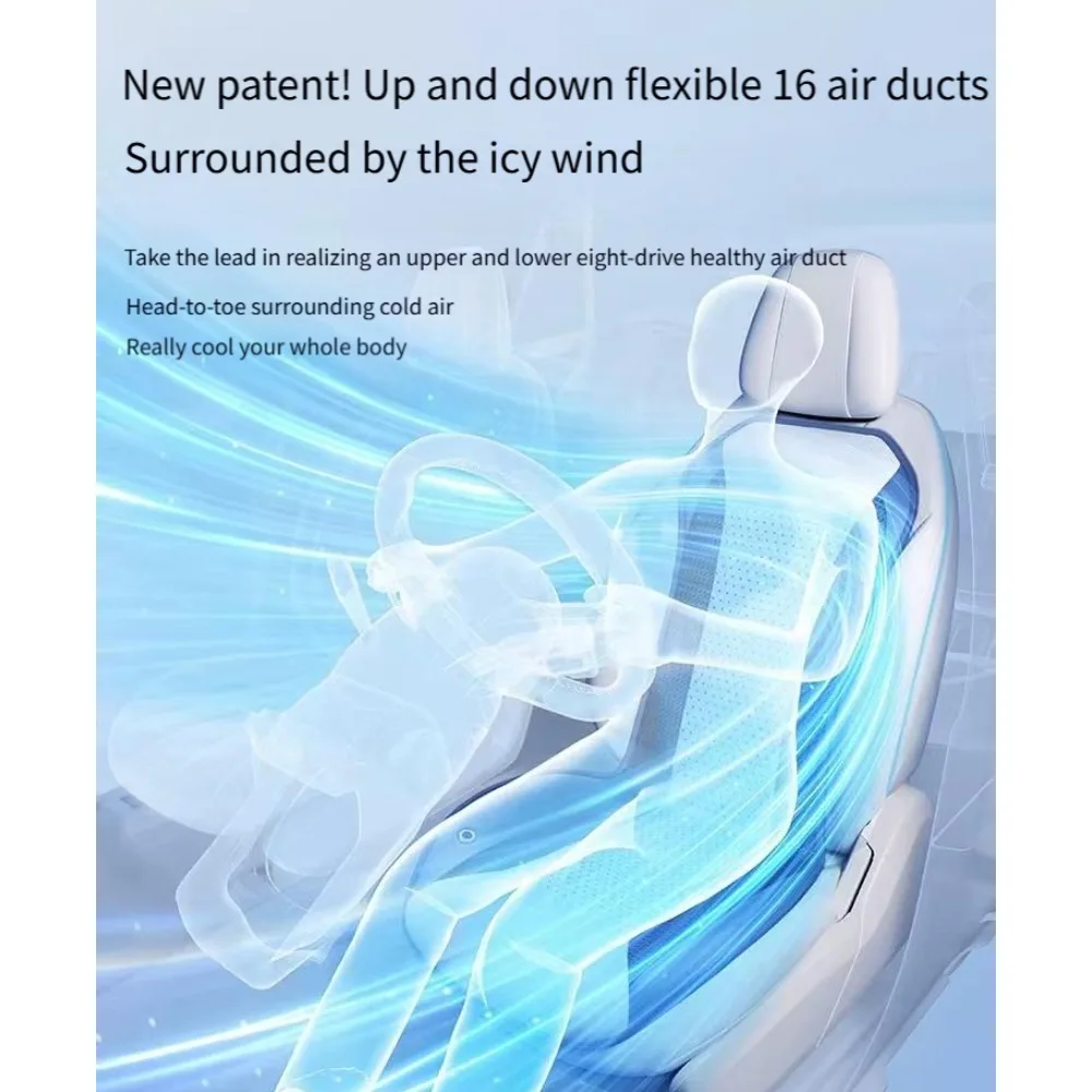 Cojín de asiento ventilado de cuero con aire frío transpirable - imagen 3