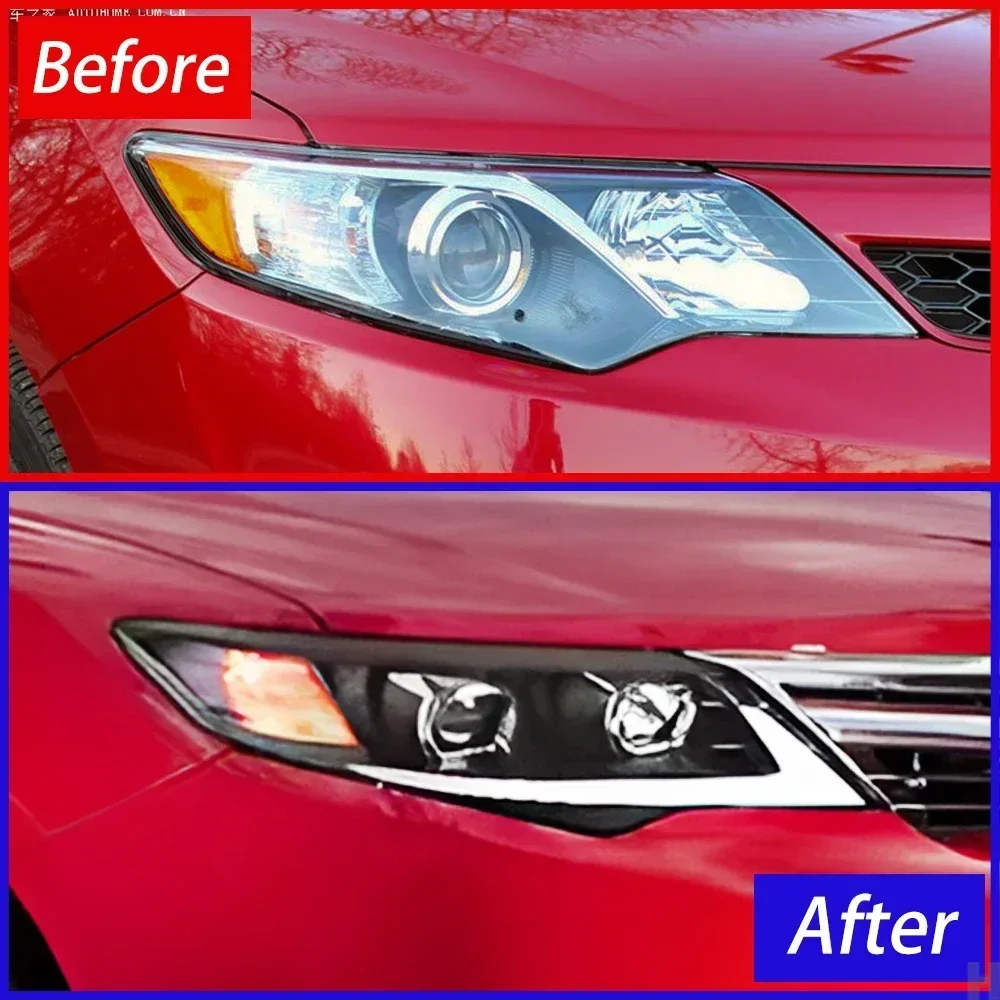 Faros delanteros para Toyota versión estadounidense Camry 2012-2014 conjunto de lámpara LED para coche actualización LED luz diurna accesorios de lente de proyector - imagen 2