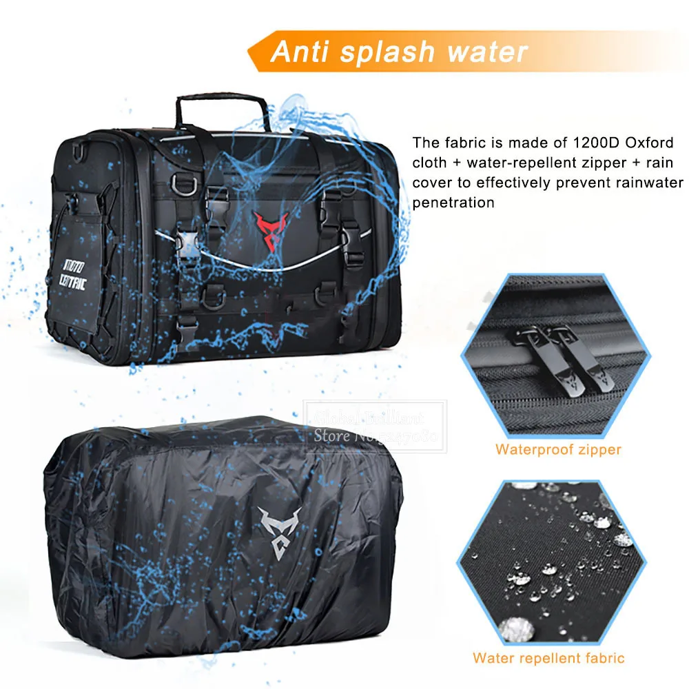 Bolsa impermeable para asiento trasero de moto Motocross resistente - imagen 3