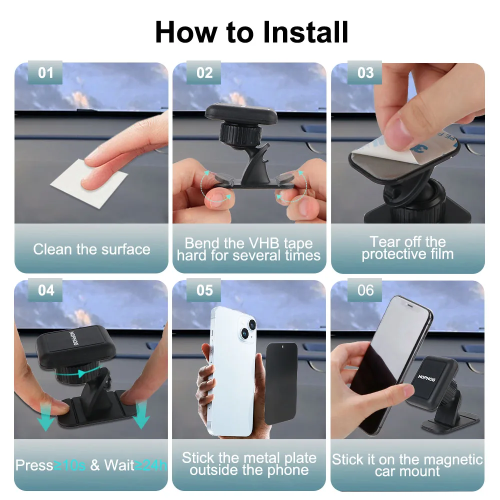 Soporte universal de móvil para coche con ventosa giratoria 360° - imagen 2