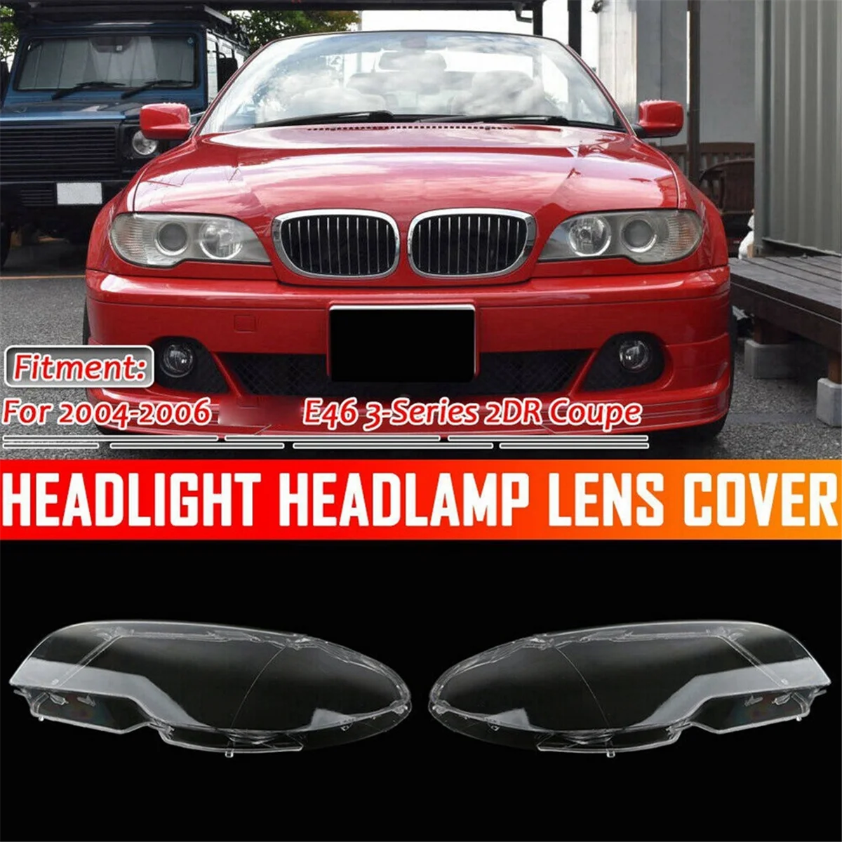 Cubierta lente faro para BMW E46 Cupé 325Ci 330Ci - imagen 2