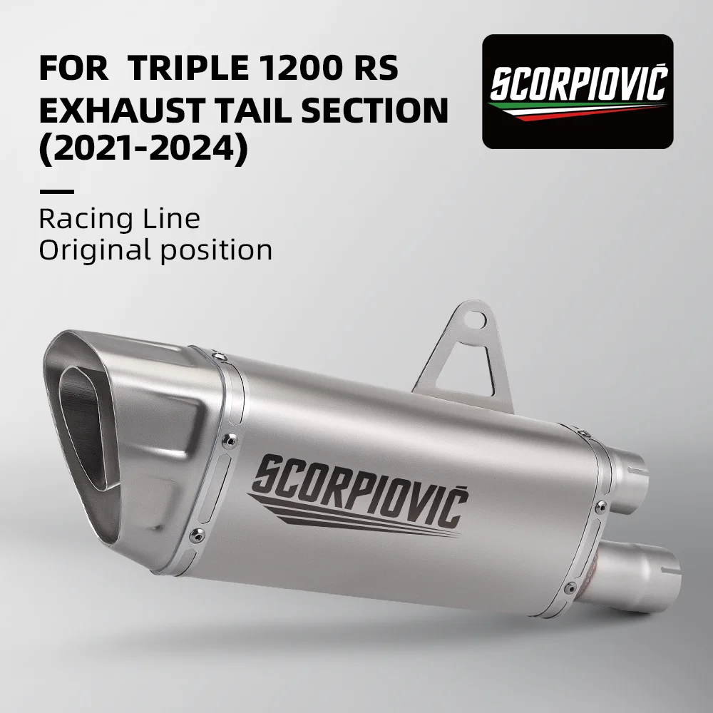 Tubo de escape acero inox. doble salida – Triumph 1200RS RR