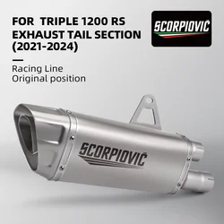 Tubo de escape acero inox. doble salida – Triumph 1200RS RR