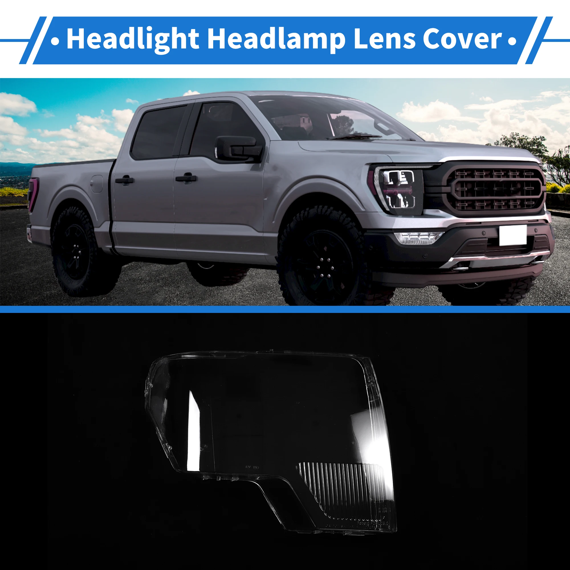 UXCELL cubierta lente faro frontal derecha Ford F-150 2009-2014 - imagen 2