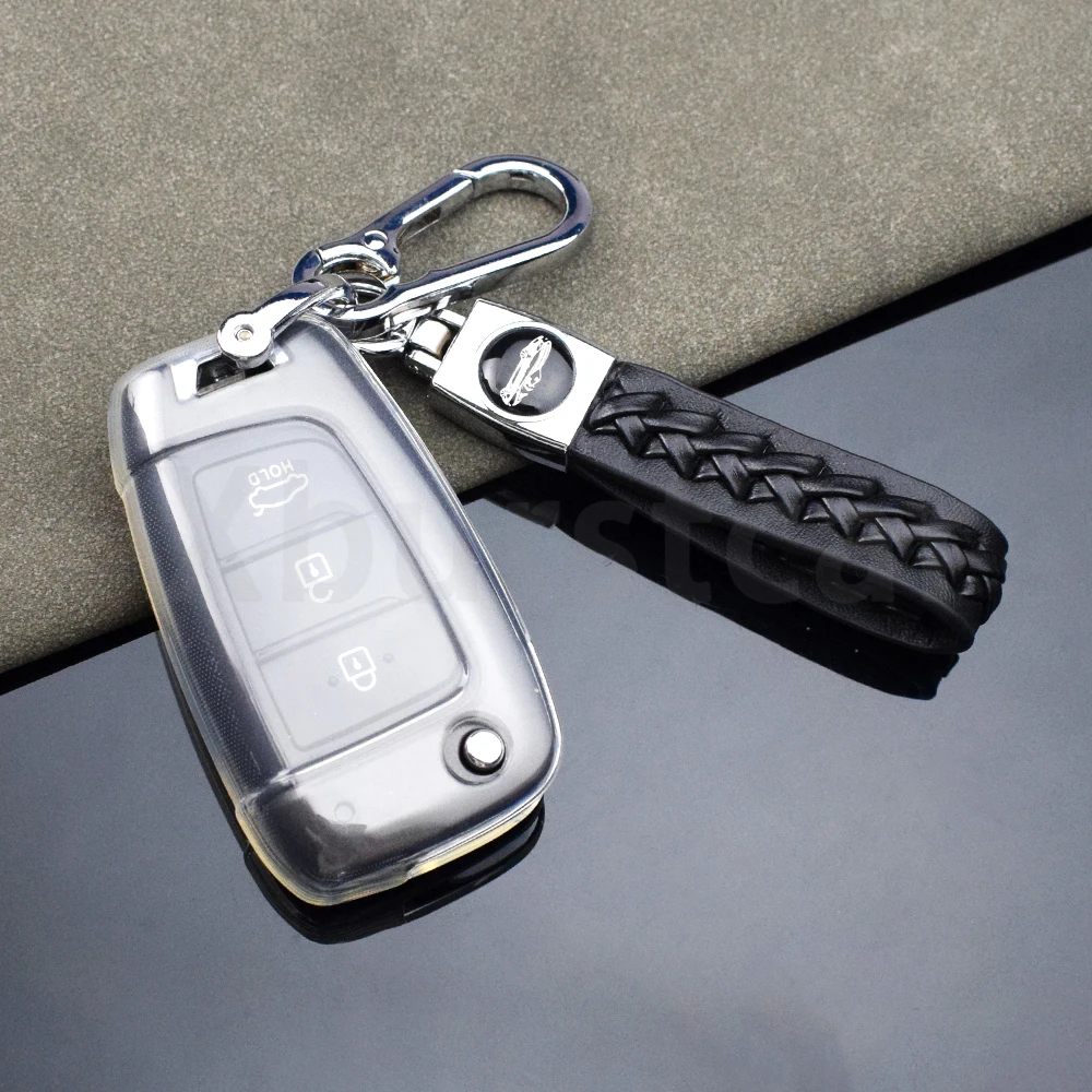 Funda de llave TPU transparente para Hyundai Elantra Tucson Kona - imagen 5