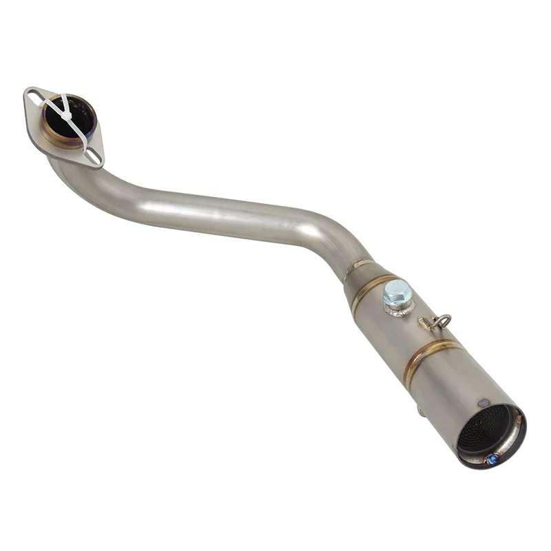 Detalle del acople del tubo de enlace medio al colector original de Forza 300