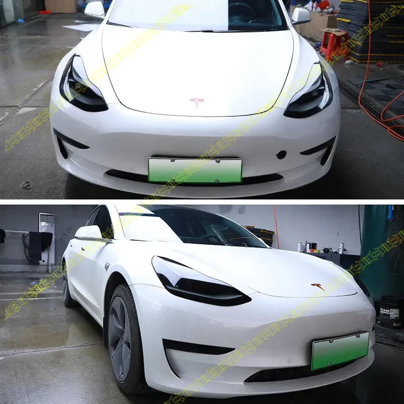Película protectora faros negros ahumados TPU Tesla Model 3/Y - imagen 4