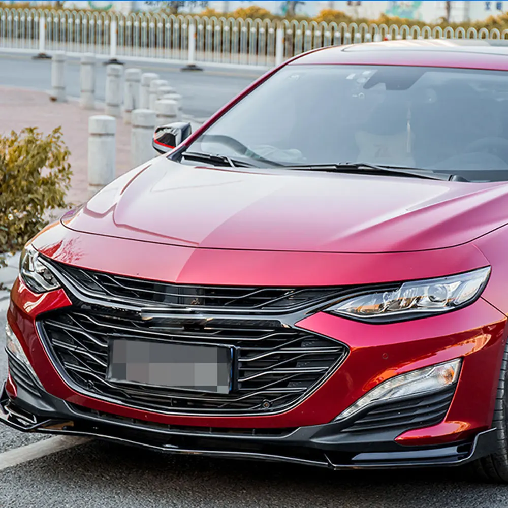 Para Chevrolet Malibu XL 2019-2023 parachoques delantero Iip Chin Spoiler difusor divisor Material ABS negro carbono Kit de modificación de coche - imagen 4