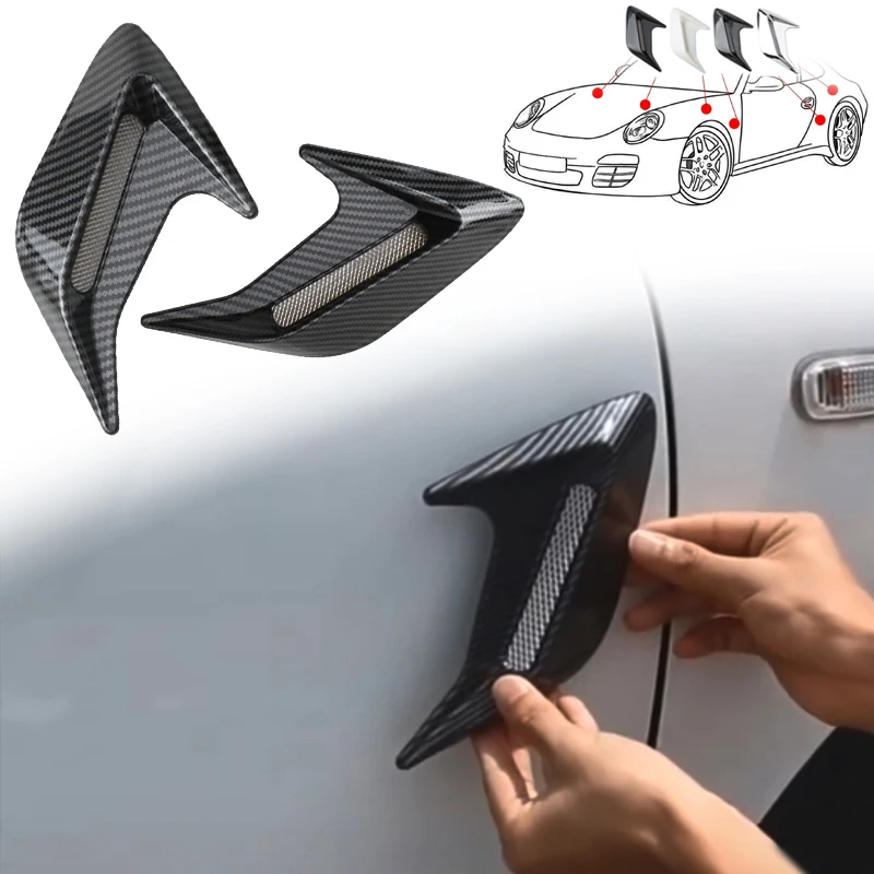 Ventilación lateral: pegatina 3D para coche con branquias de tiburón