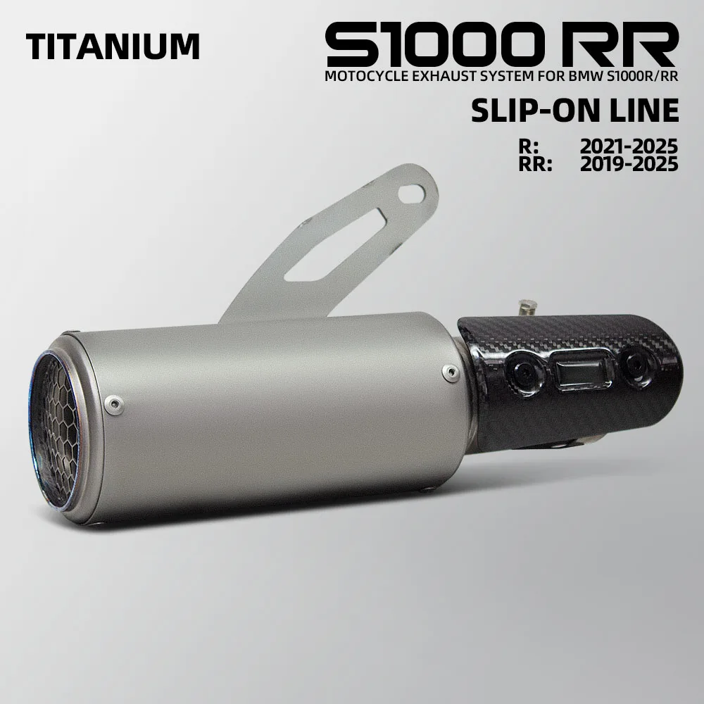 Kit silenciador escape sin cordones titanio carbono BMW S1000RR/S1000R
