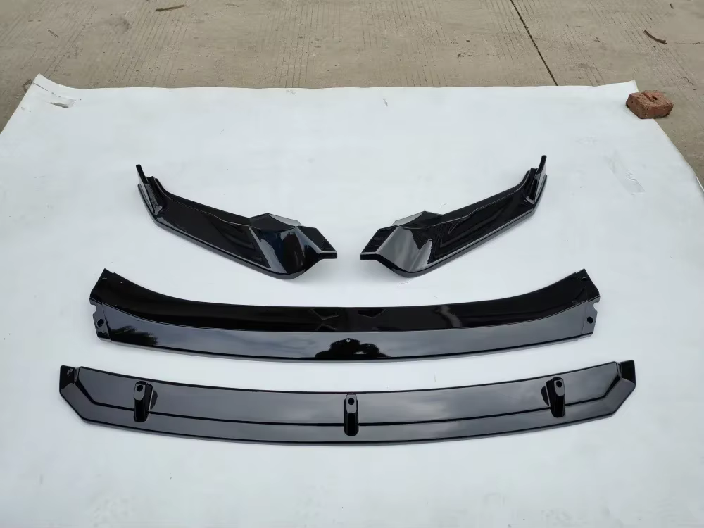 Parachoques delantero R-Line negro brillante para VW Tiguan 2022 con split frontal - imagen 5