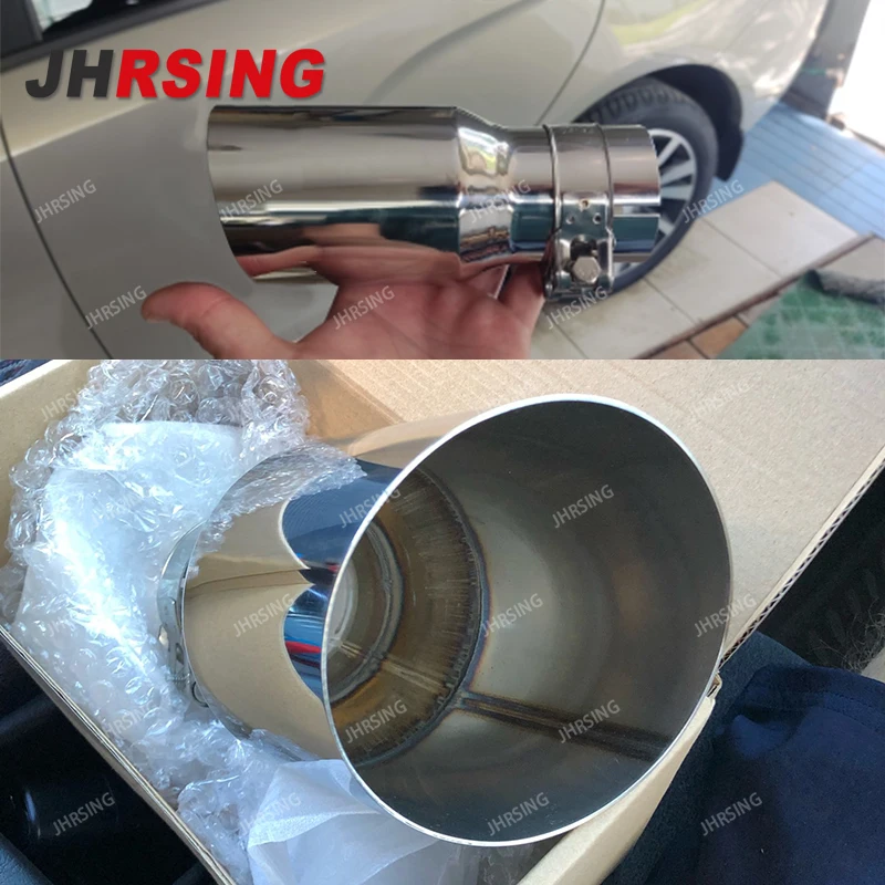 Silenciador de escape universal de acero inoxidable para coche, modificación de garganta trasera para b-mw e90, punta de escape w222 - imagen 4