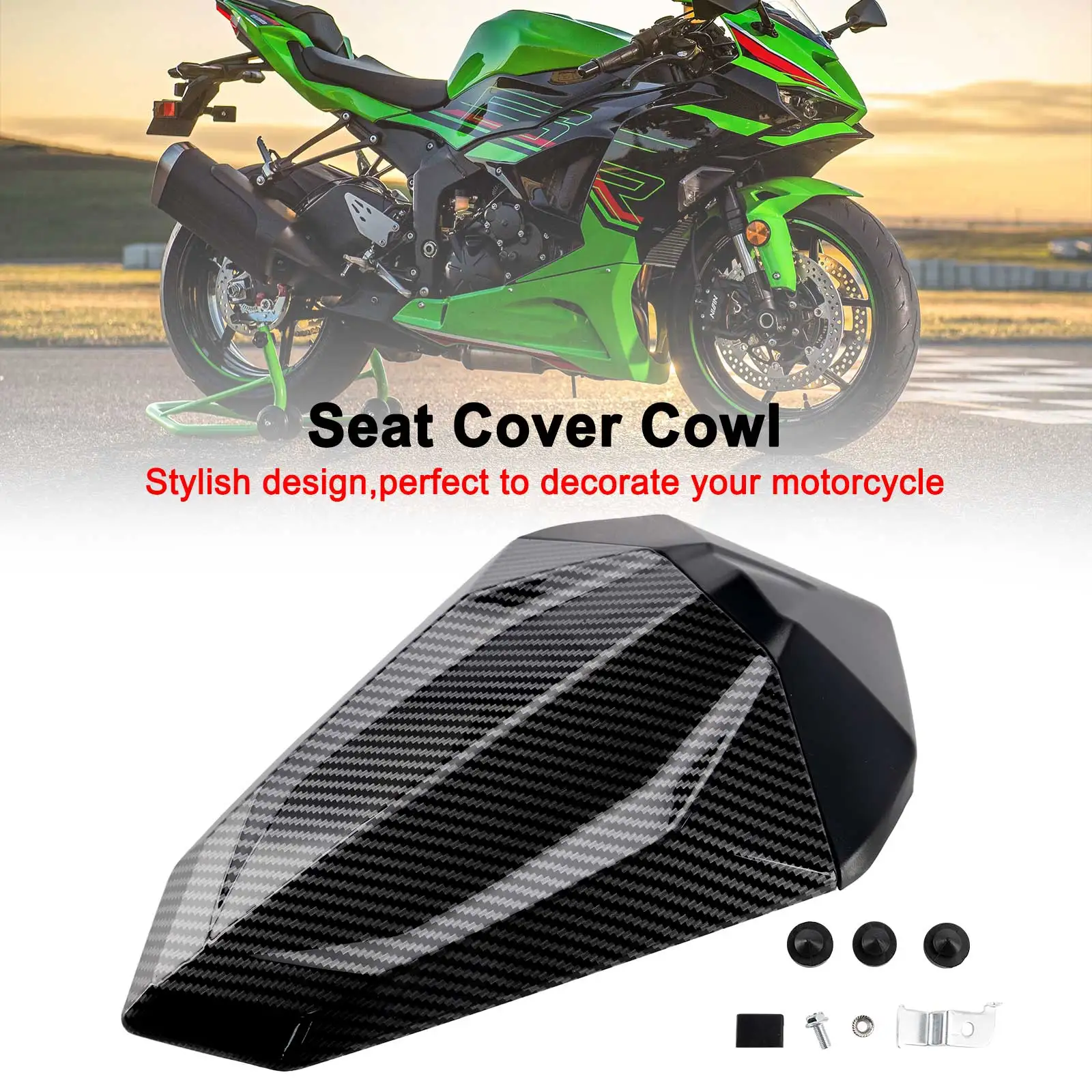Colín carbono Kawasaki Ninja 500 2024-2025 carenado trasero