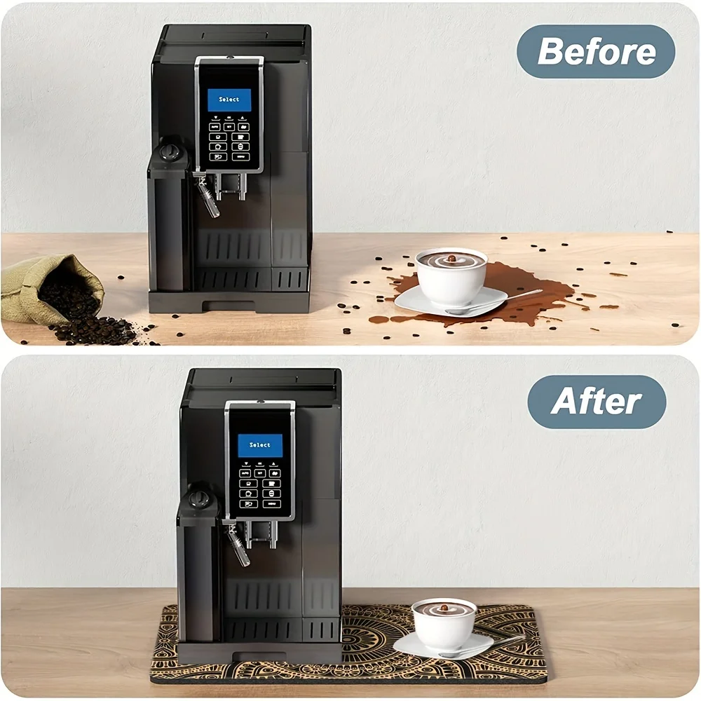 Estera absorbente café antideslizante fácil limpieza encimera cocina - imagen 2