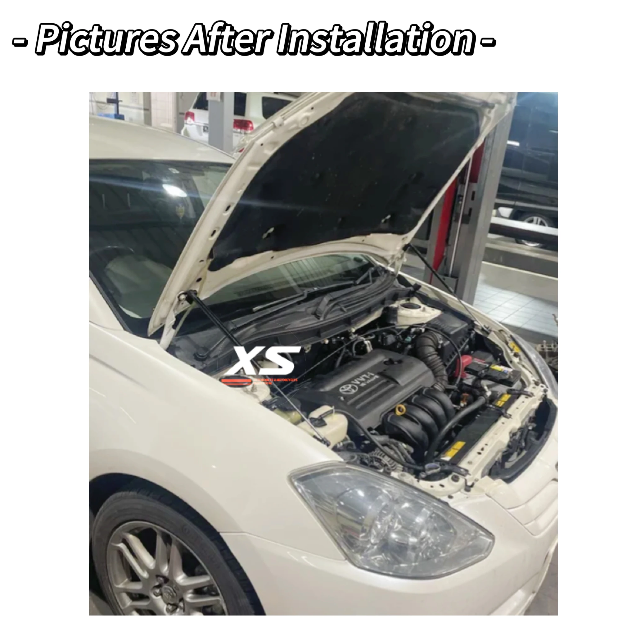 Puntales de capó Toyota Caldina T240 – soporte delantero 2002-2007 - imagen 3