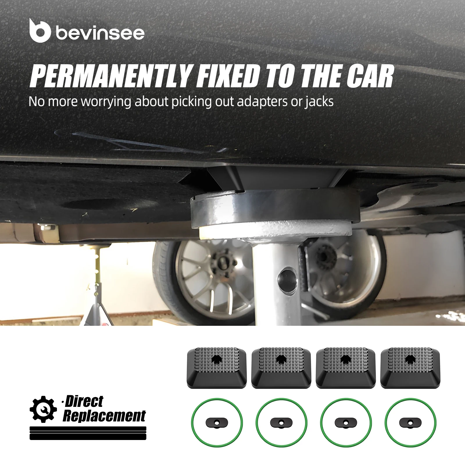 Kit adaptadores elevación BEVINSEE para BMW E90 E91 E92 E93 F10 F20 F30 - imagen 3