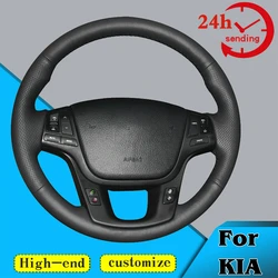 Cubierta volante trenzada compatible Kia Sorento Cadenza 2009-2015