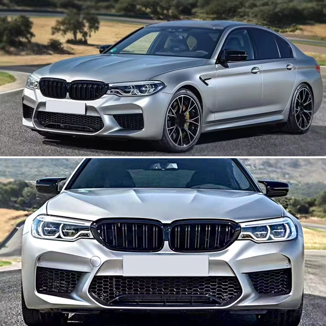 Parrilla delantera doble riñón BMW Serie 5 G30/G31 negra brillante - imagen 2