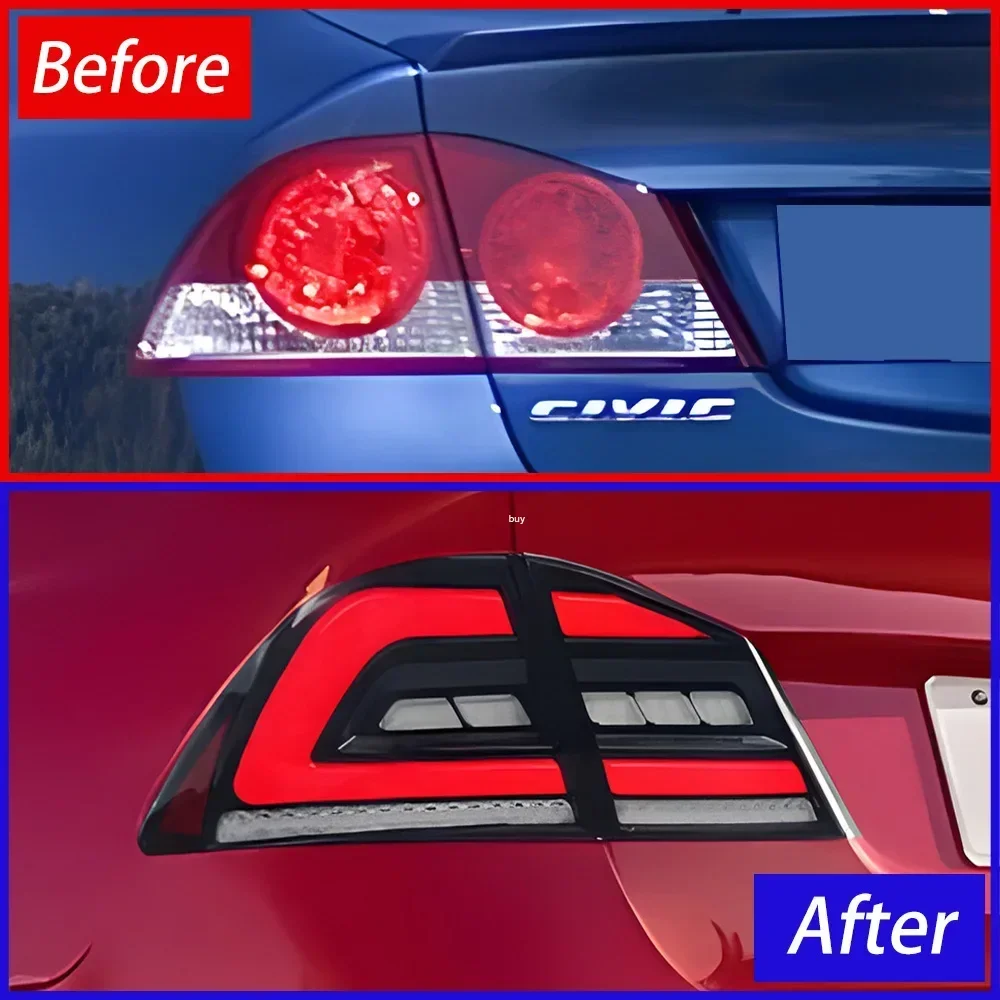 Conjunto de faros traseros LED dinámicos Honda Civic FD2 8ª 2006-2012 - imagen 4