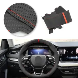 Cubre volante de ante cosido a mano para Skoda Octavia