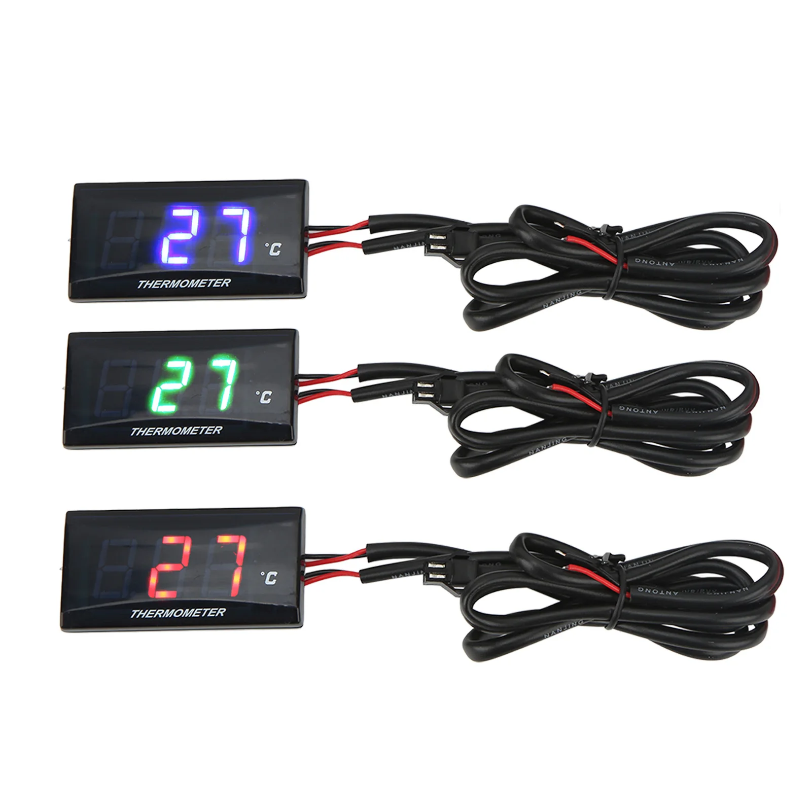 Termometro digital LCD para motocicleta 12V con sensor de agua 16 mm - imagen 4