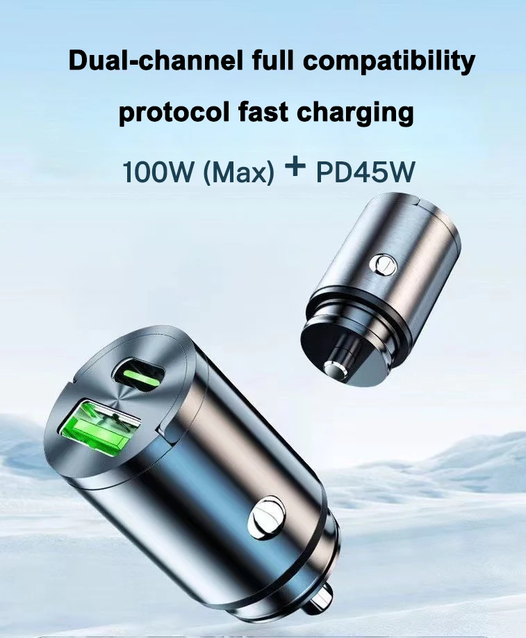 Mini cargador de coche PD de 200W