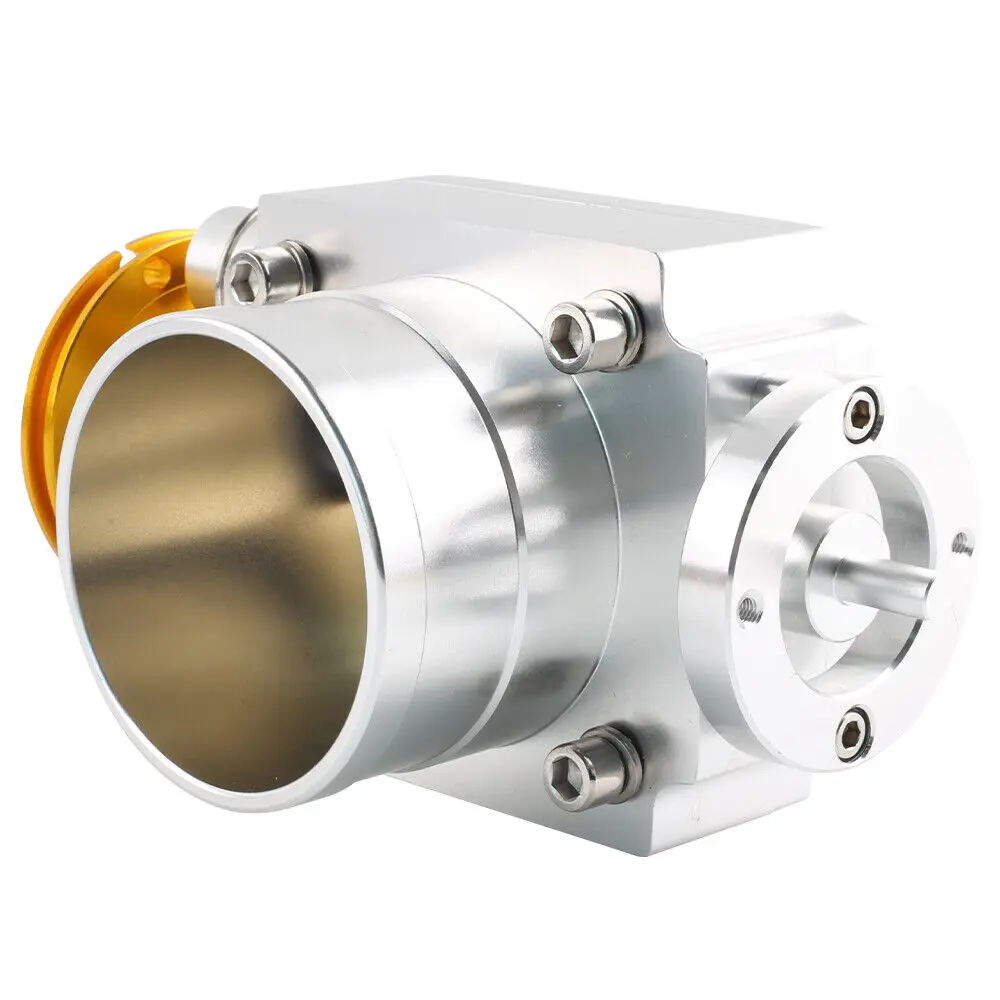 Colector de admisión alto flujo universal 70 mm Billet plateado - imagen 2