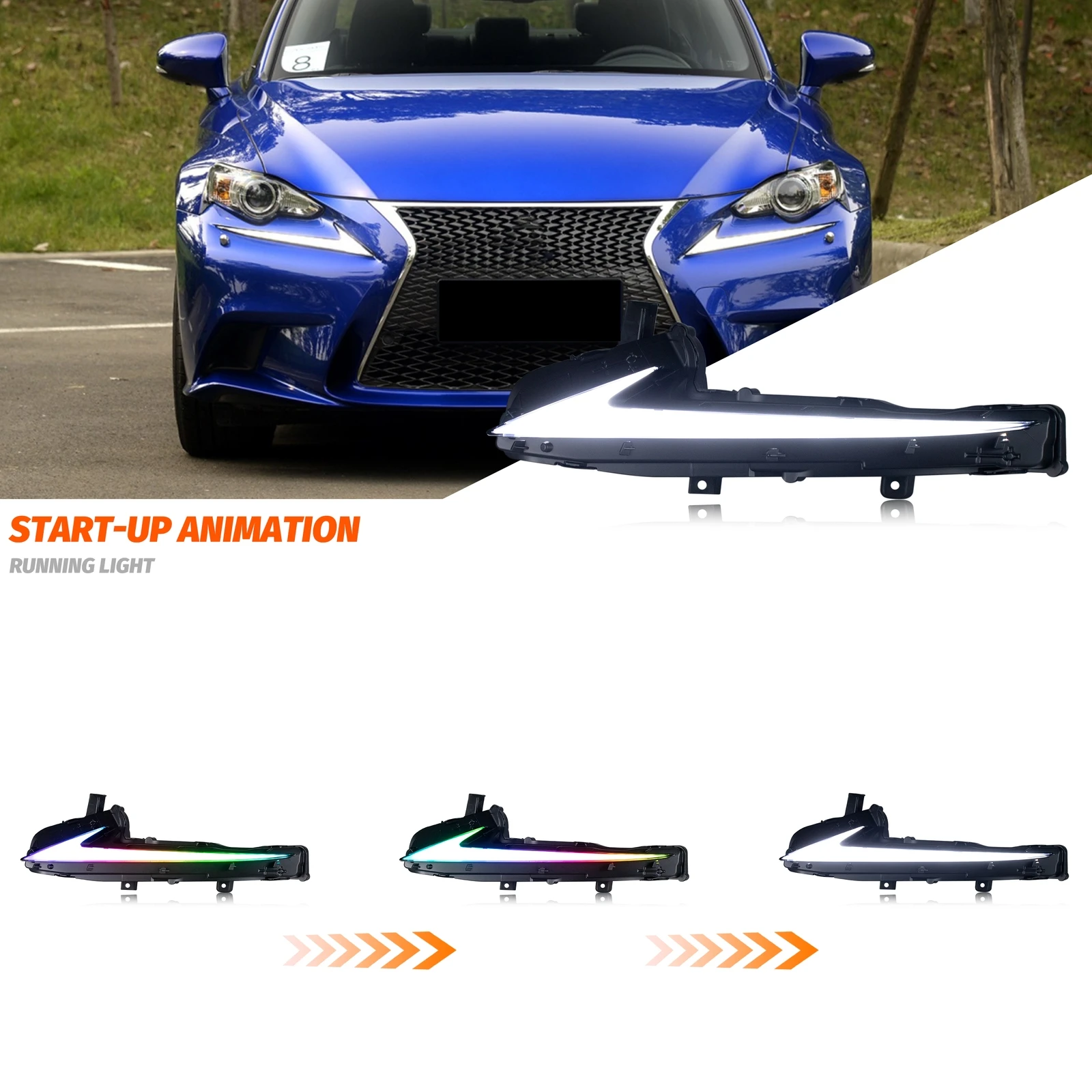 Kit DRL LED RGB secuencial para Lexus IS250 e IS350 2014-2016 - imagen 4