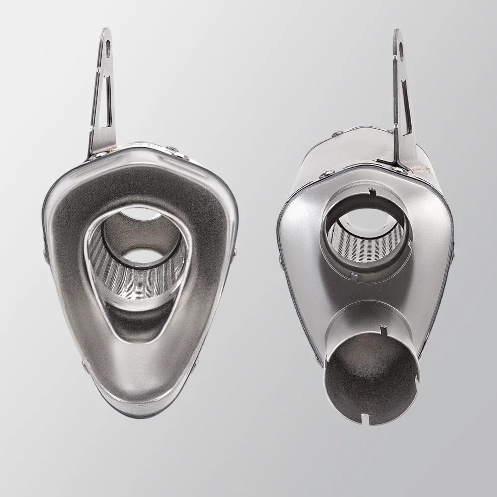 Tubo de escape acero inox. doble salida – Triumph 1200RS RR - imagen 5