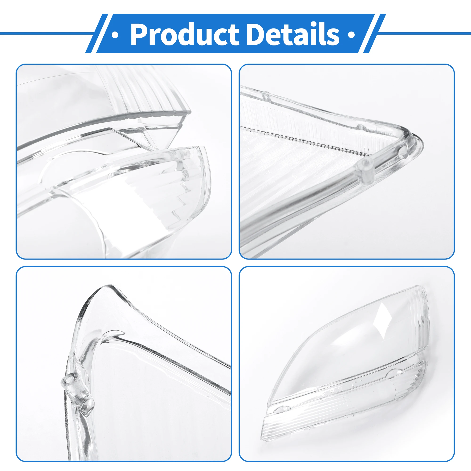 UXCELL Cubierta de lente de faro de coche de vehículo Lente de faro Cubierta de lente transparente para Lexus RX300 1999-2003 PC transparente 1 Uds - imagen 4