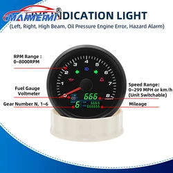 Velocímetro GPS 85mm con tacómetro y voltímetro 12V 24V para camión