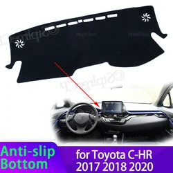 Alfombrilla antideslizante de tablero para Toyota C-HR 2017-2020