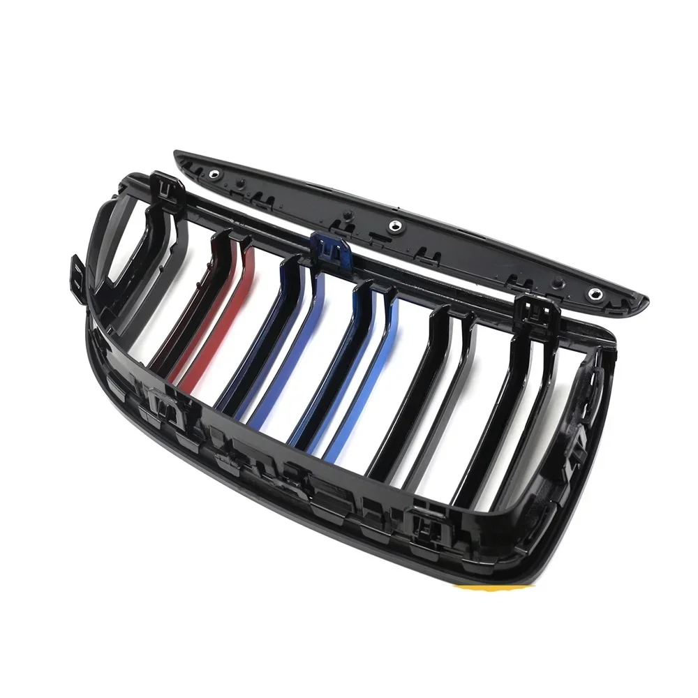 Parrilla doble riñón negro brillo para BMW Serie 3 E90 2005-2007 - imagen 4