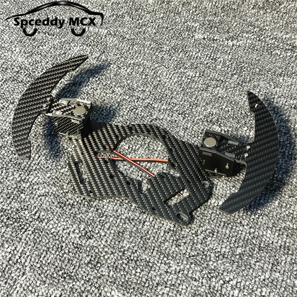 Palanca de cambios de fibra de carbono, paletas de cambio magnéticas para volante de coche, botón deportivo, soporte de botón de crucero para Toyota Yaris Vios