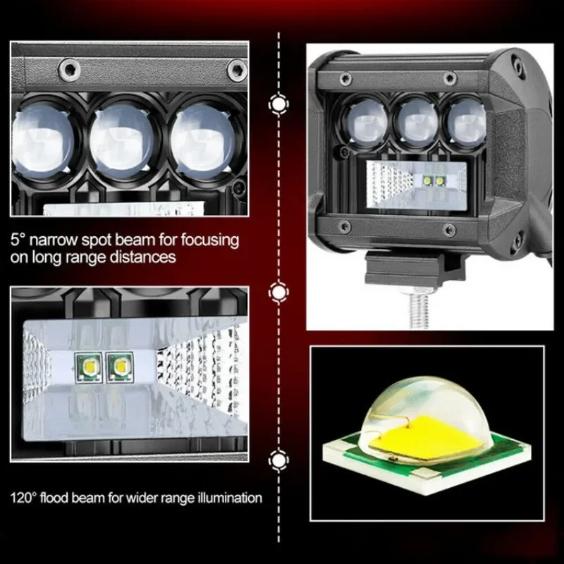 GoodSquare Luces de trabajo LED 3" antiniebla y laterales para camión - imagen 5