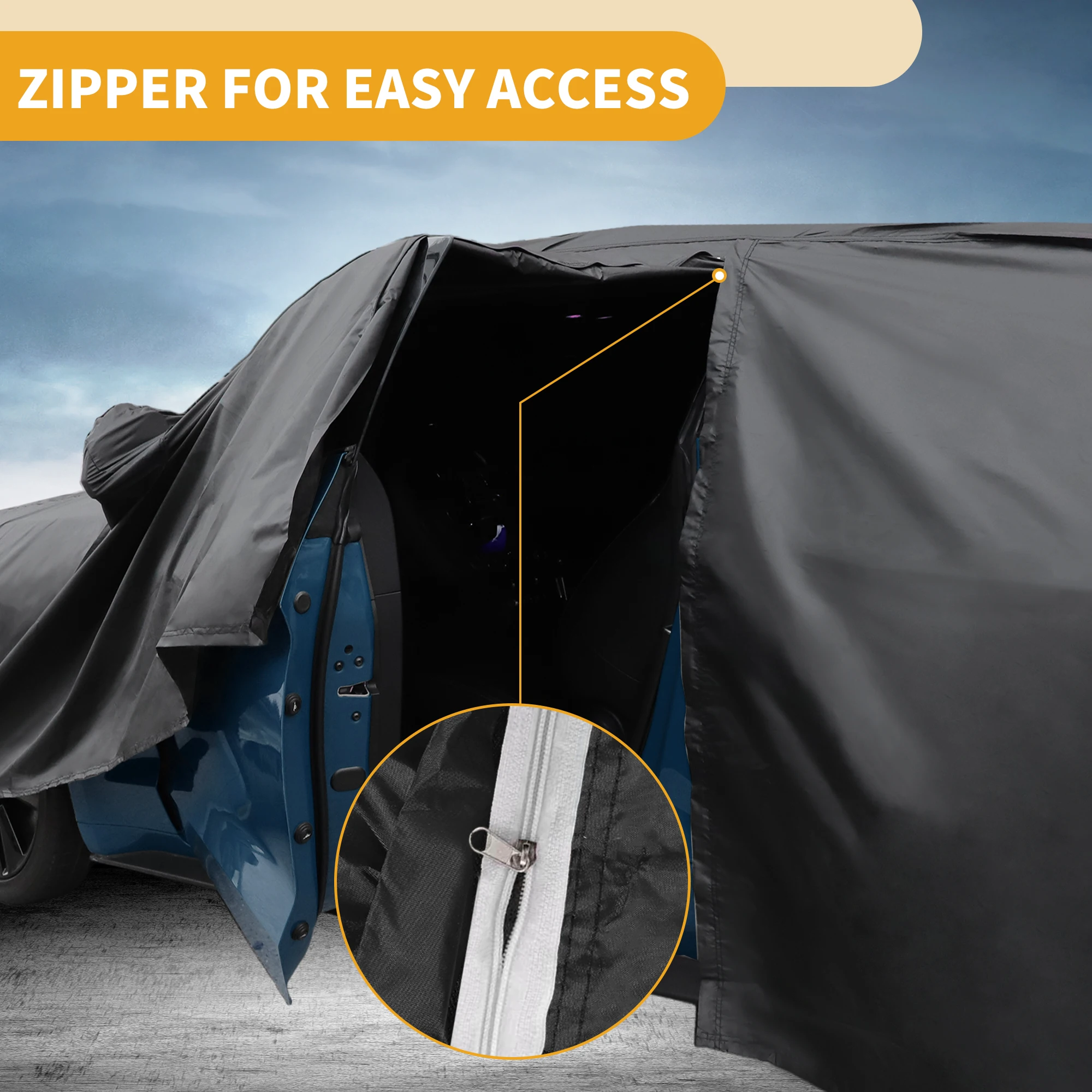 Funda impermeable Autohaux para Kia EV9 con bandas reflectantes - imagen 4