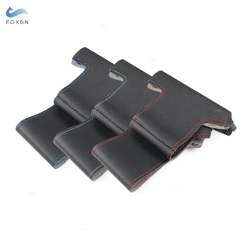 Funda volante de cuero BMW M3 E90 y X1 cosida a mano - imagen 2