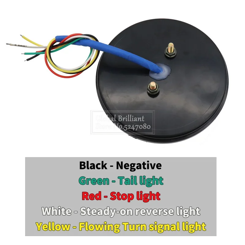 Piloto trasero LED redondo 12/24 V para camión y remolque - imagen 5