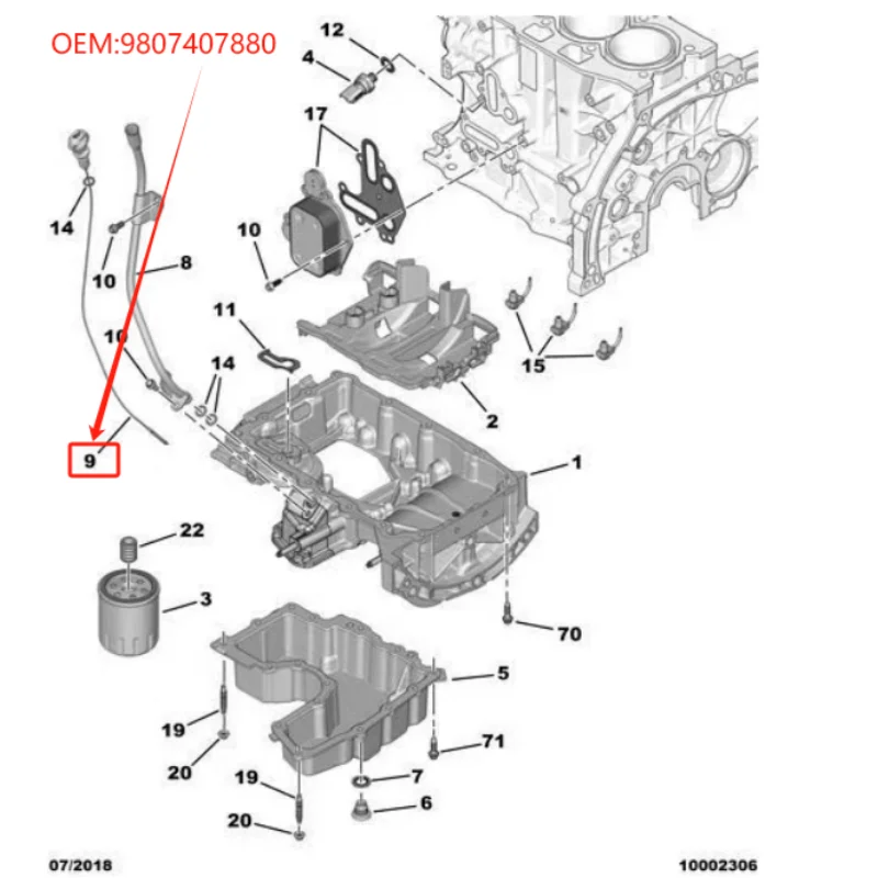 Varilla nivel aceite para Peugeot 208 308 5008 1.2 PureTech - imagen 2