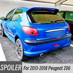 Alerón de techo ABS negro carbono – Peugeot 206 Hatchback 2013-2018