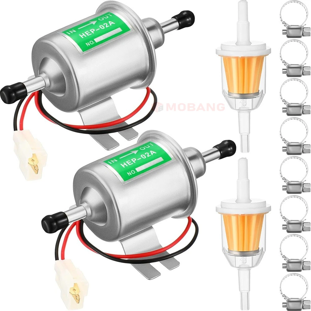 Bomba eléctrica de gasolina HEP-02A para carburador, baja presión - imagen 2