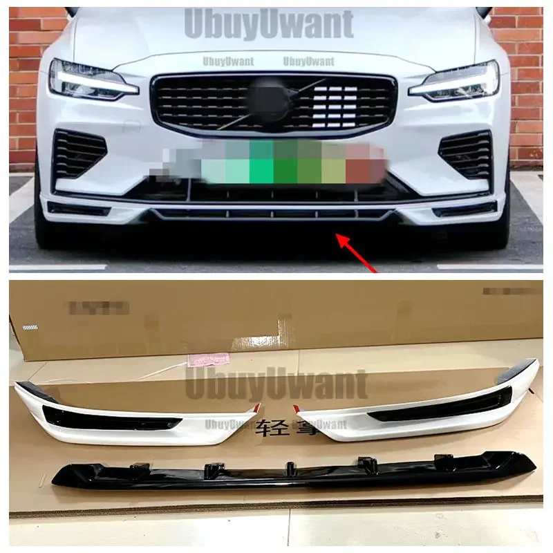 Protector de labio parachoques delantero Volvo S60 V60 sin pintar - imagen 2