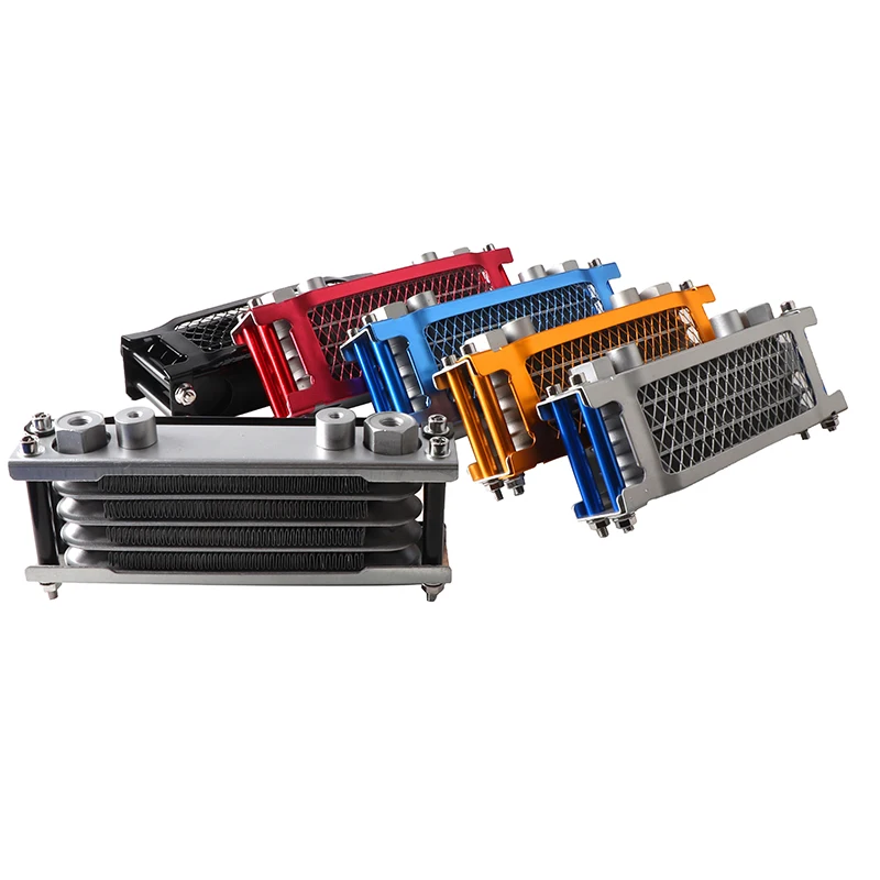 Enfriador de aceite para motocicleta, Kit de radiador de aceite, refrigeración de motor Universal para 50 110 125 140cc, piezas de Motocross Dirt Pit Bike ATV Enduro - imagen 3