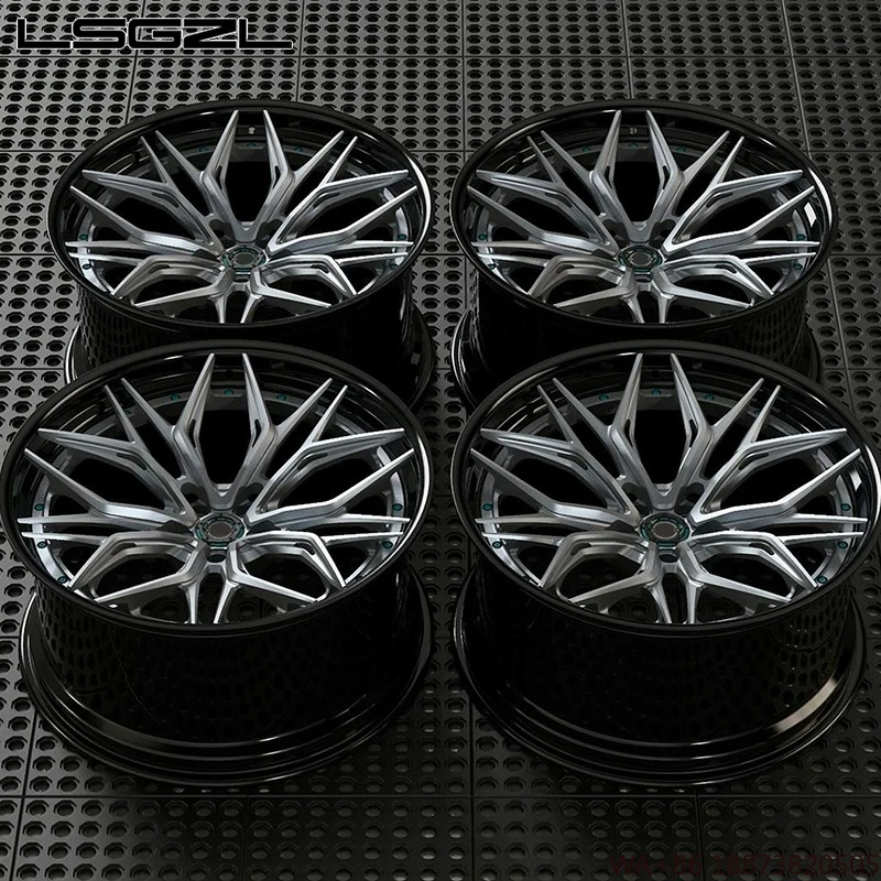 LSGZL rueda cóncava de aleación de coche forjado de lujo personalizada 5x120 5x114,3 5x112 llanta 15 18 26 pulgadas rueda para lujo