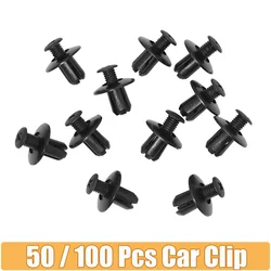 Clip retenedor de guardabarros y parachoques plastico 6/8 mm